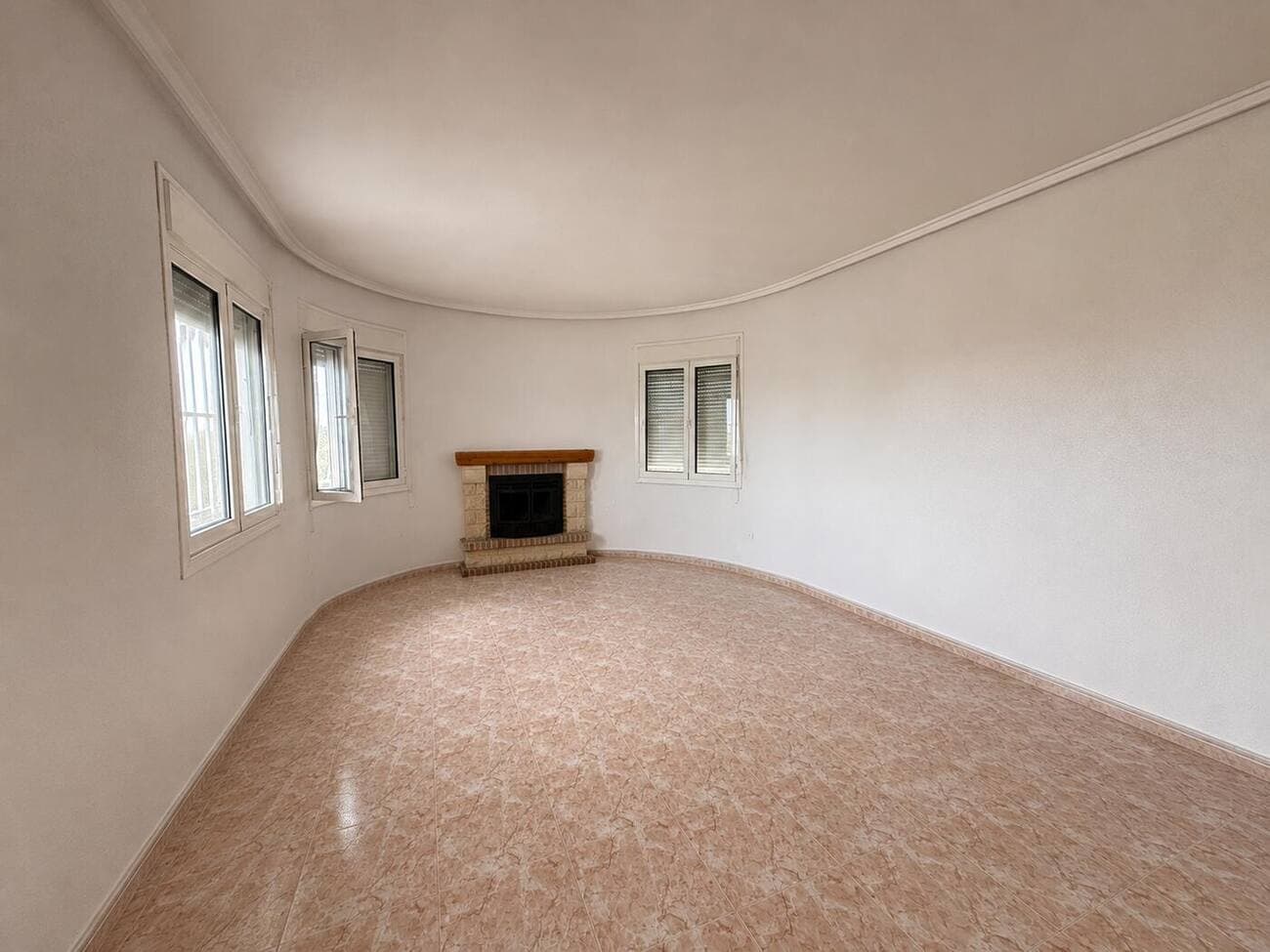 Main living room with fireplace, upper floor